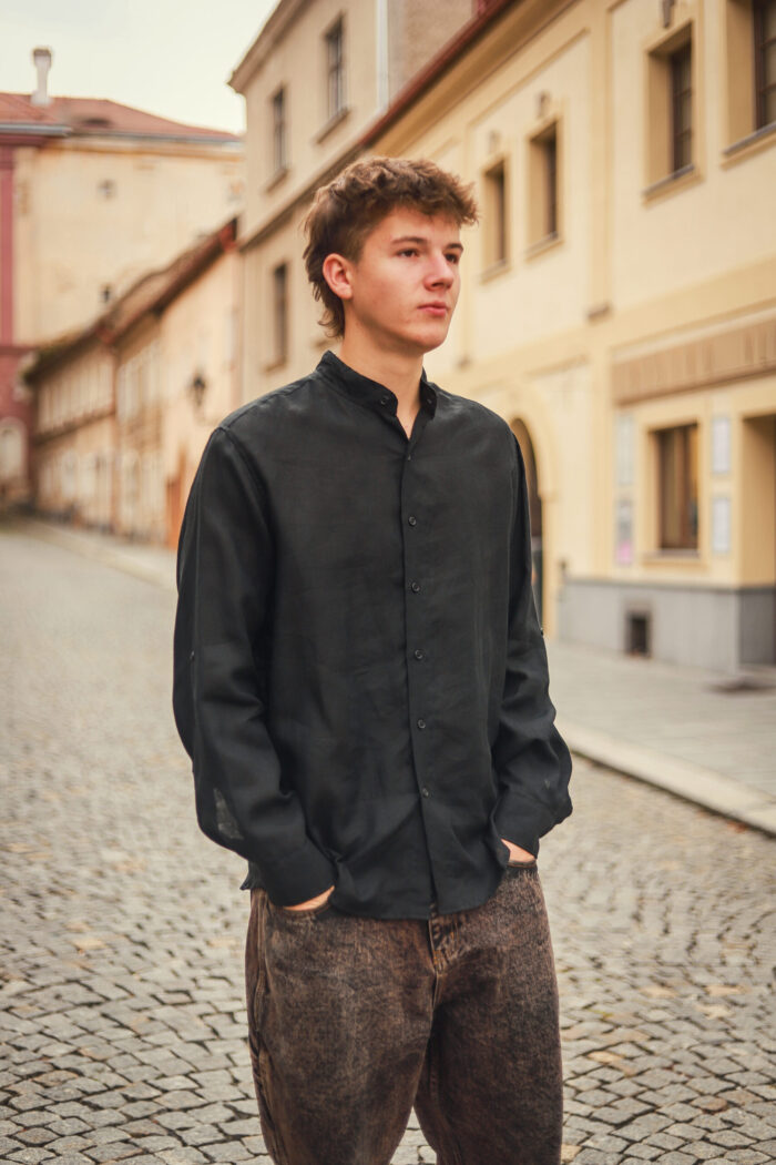 Pánská lněná košile KARI - Obrázek 8