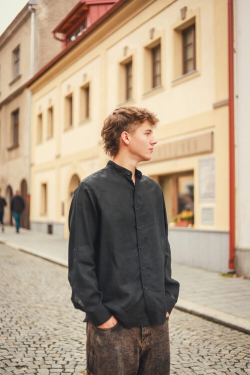 Pánská lněná košile KARI - Obrázek 7