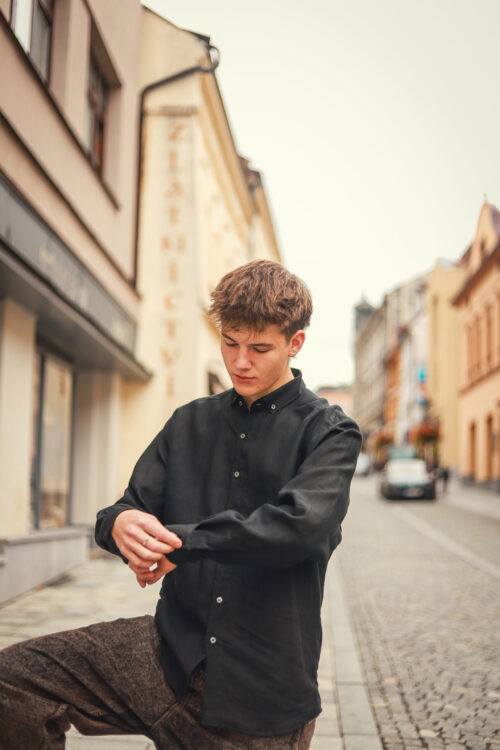 Pánská lněná košile VALO - Obrázek 7