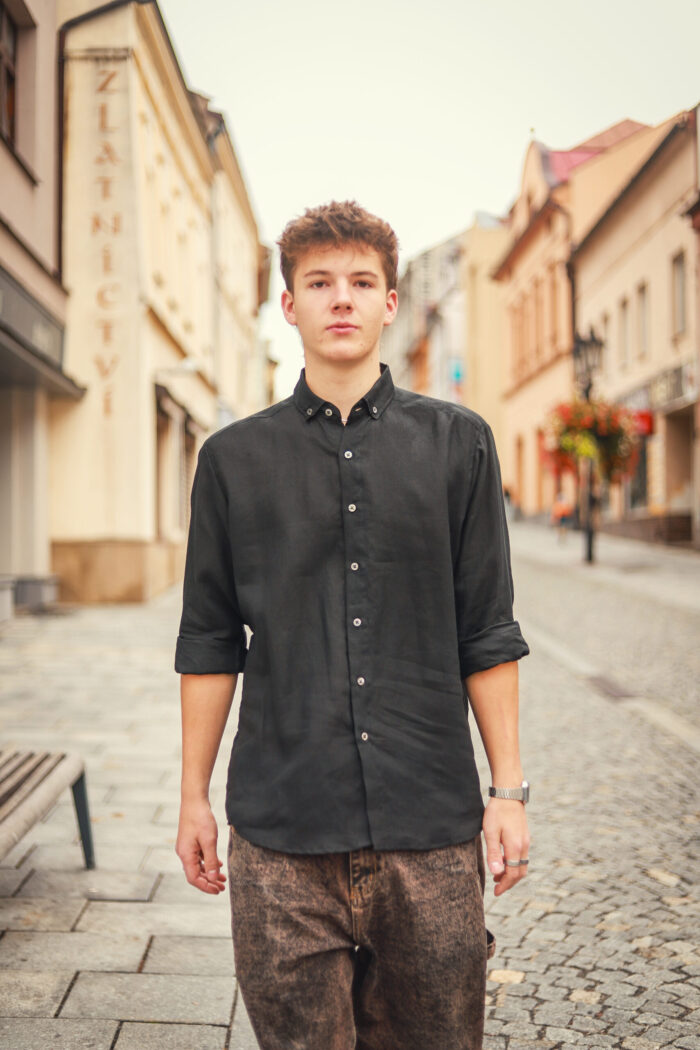 Pánská lněná košile VALO - Obrázek 5