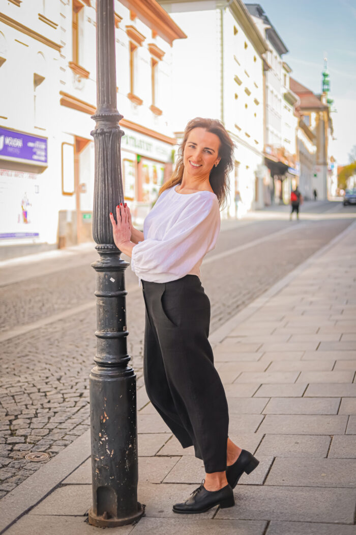 Lněný stahovací top MARIA - Obrázek 8