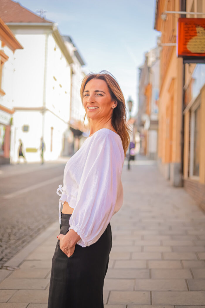 Lněný stahovací top MARIA - Obrázek 6