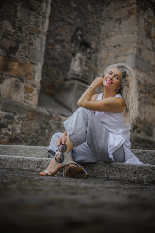 Lněné kalhoty ELINA - Obrázek 5