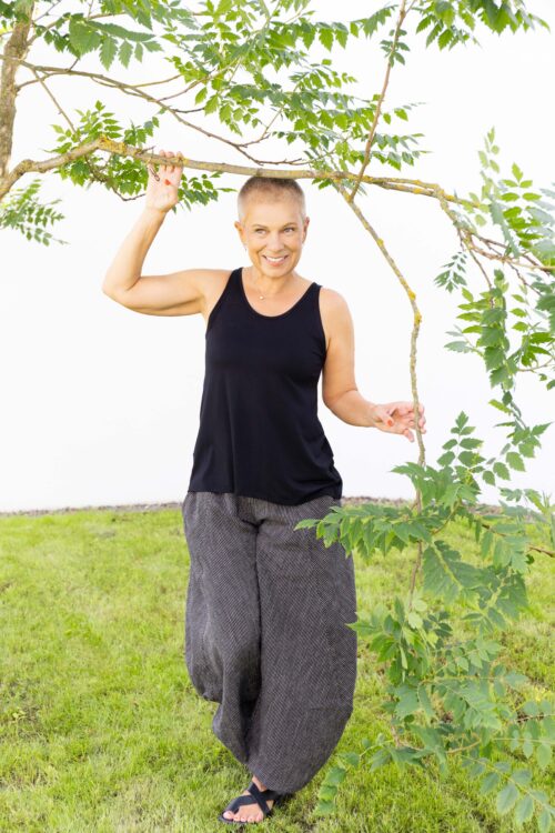 Lněné kalhoty AGNETA - Obrázek 2