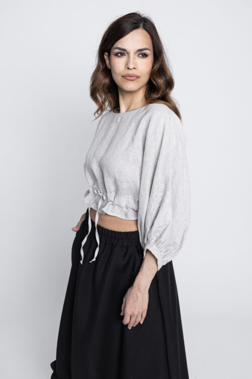 Lněný stahovací top MARIA - Obrázek 19
