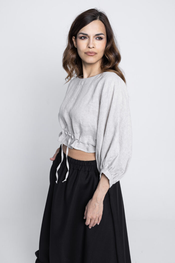 Lněný stahovací top MARIA - Obrázek 19
