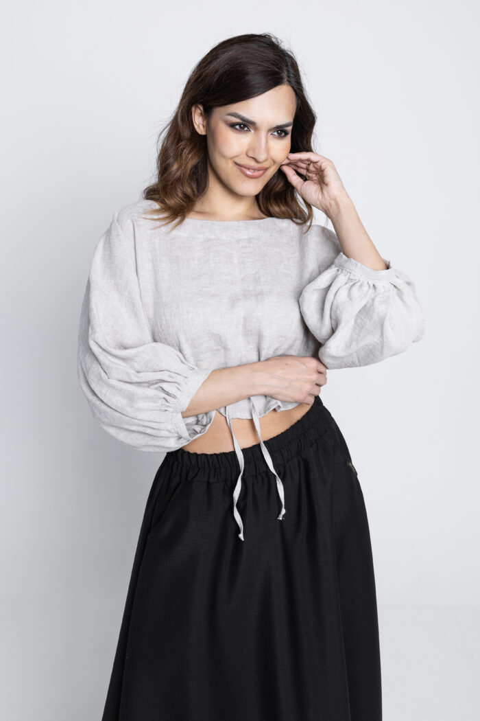Lněný stahovací top MARIA - Obrázek 17
