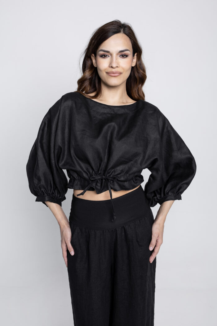 Lněný stahovací top MARIA - Obrázek 29