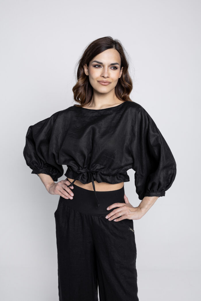 Lněný stahovací top MARIA - Obrázek 28