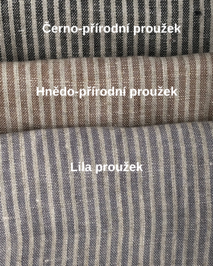 Lněná šatovka EMMA proužek - Obrázek 6