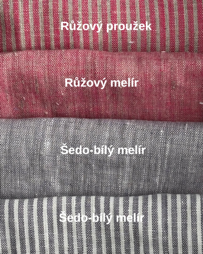 Lněná sukně MAJA proužek - Obrázek 7